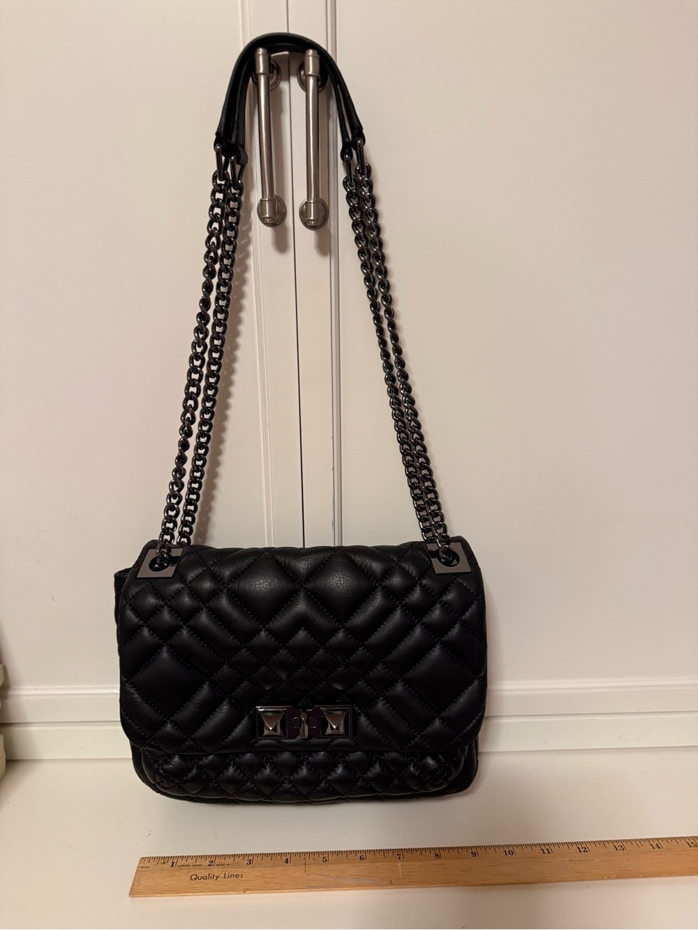 Rebecca Minkoff Quilted Black Chain Shoulder or Crossbody Bag